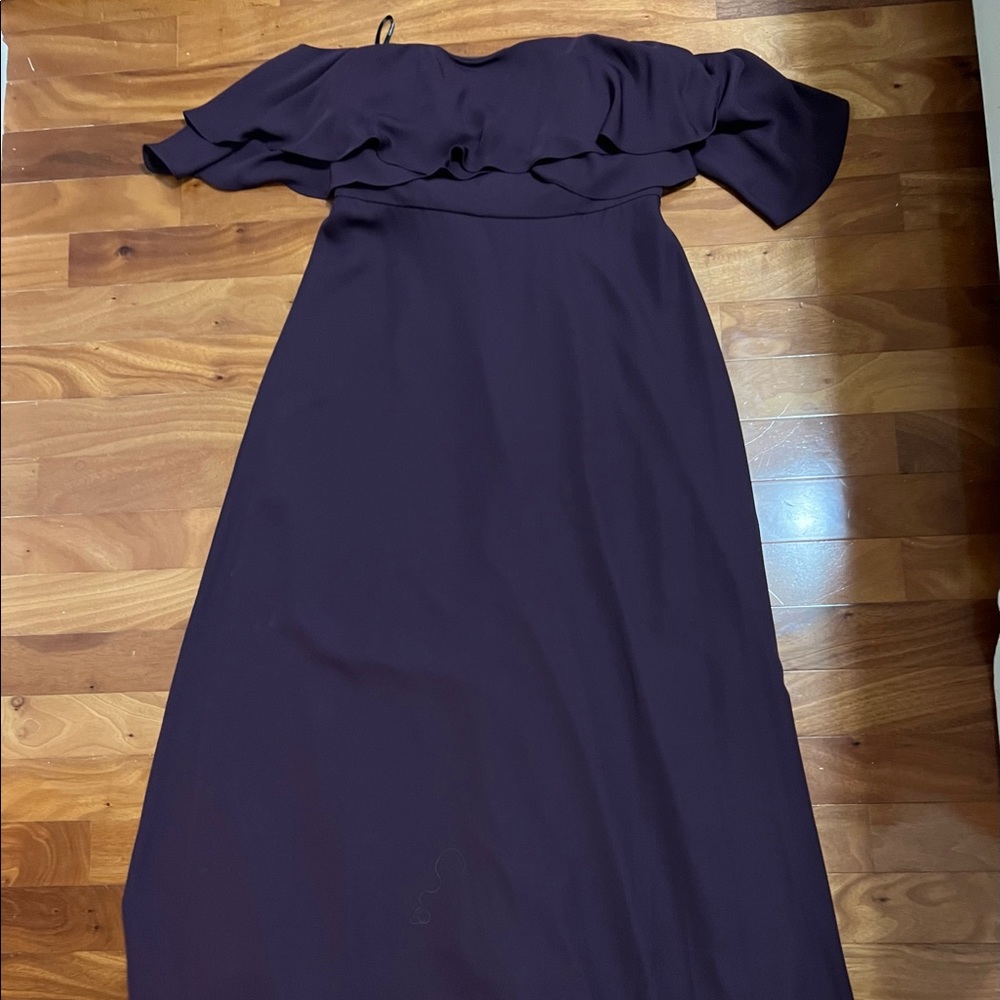 Dark purple Calvin Klein strapless formal dress